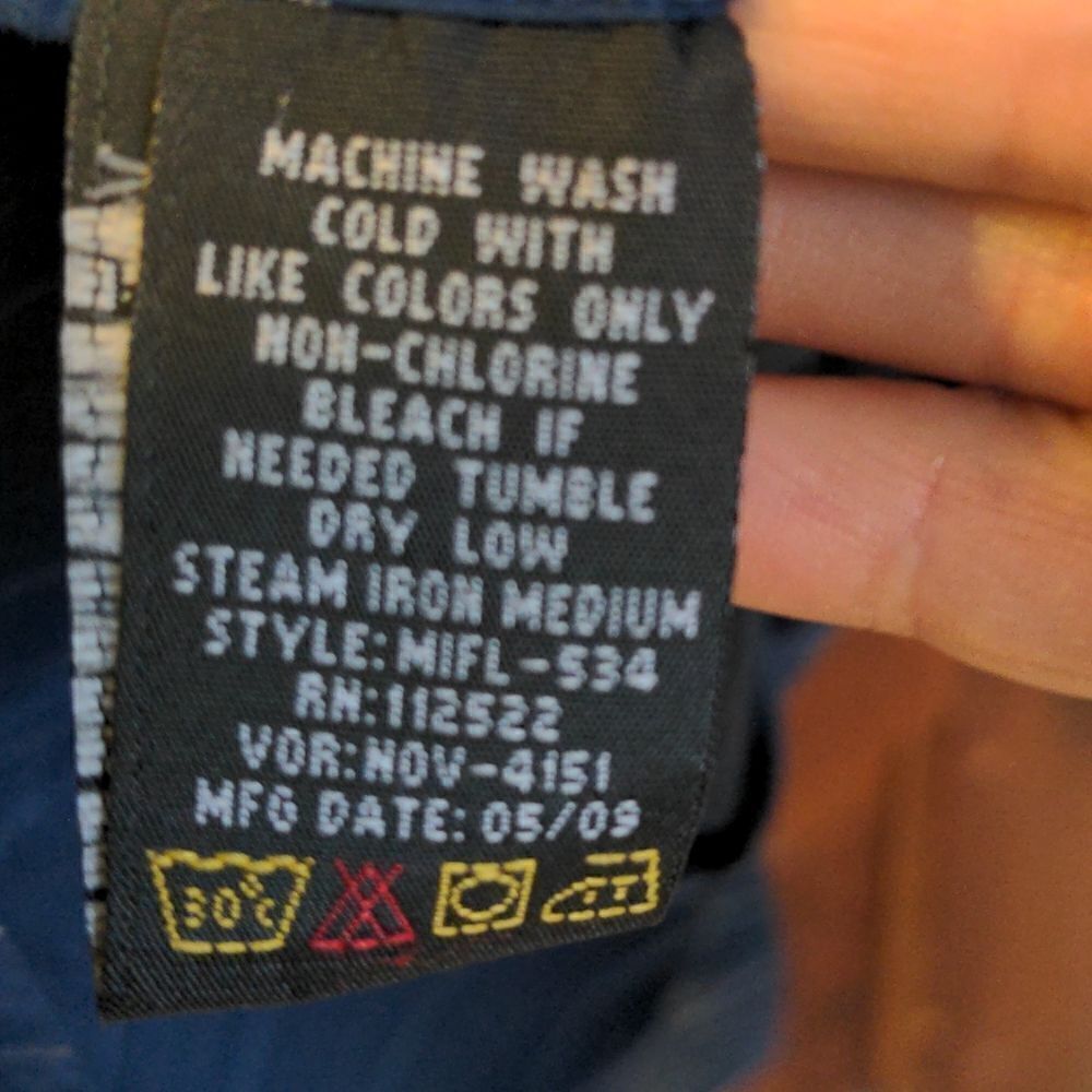2/$20 Indigo Star Pin-Stripe Navy Blue Military Style Shirt Pearl Buttons Sz XL - Picture 12 of 12